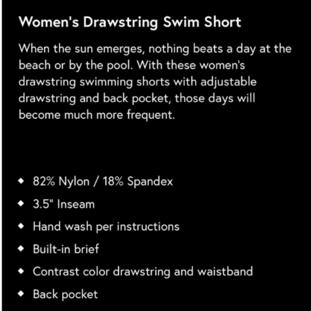Free Country Drawstring Women's Swim Shorts Blue Plus Size 1X 16W/18W NEW - Picture 2 of 6